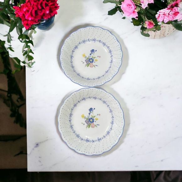 Blue Peony by NIKKO Soup or Cereal Bowls Set Of 2 New - Picture 2 of 3